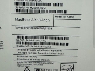 Vind Macbook Air 13 Procesor M3 , 8/512Gb , Silver , Sigilat, Garantie 1 An foto 4