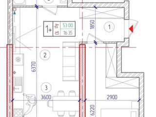 2-х комнатная квартира, 53 м², Ботаника, Кишинёв