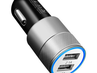 12/24v автомобиля зарядное устройство 5v 2.4A max USB кабель 1 м foto 1
