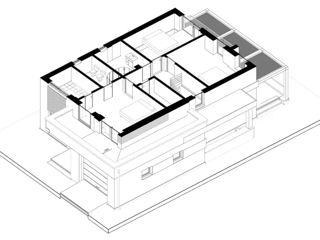Casă de locuit individuală cu 3 niveluri / stil modern / S+P+E / 194.6m2/ construcții / arhitect /3D foto 7