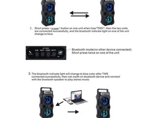 Boxă Portabilă HF-3223 - Sunet Puternic & Lumini LED foto 7