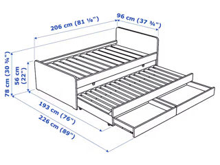 Pat Ikea cu pat retractabil foto 8