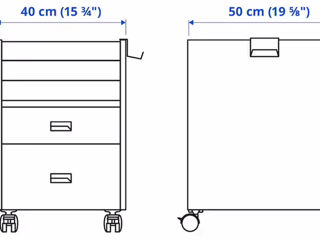 Set de mobilă pentru oficiu IKEA (Negru) De calitate premium! foto 8