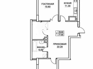 Apartament cu 2 camere, 78 m², Buiucani, Chișinău foto 10