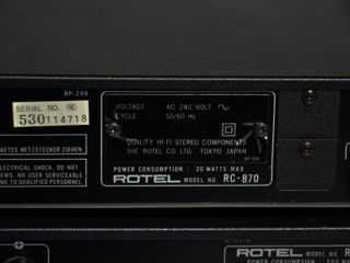 Rotel RC-870 + 2 * RB-870 foto 8