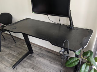 Masa Upgrade Gaming Angled Electric Height Adjustable Gaming Desk With RGB Lighting foto 2