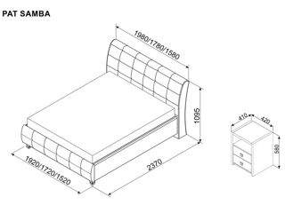 Dormitor Ambianta Samba 1.4m, gri, livrăm gratuit foto 4