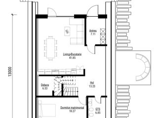 Casă de lemn tip A-Frame / stil modern / P+M / 93,80 m2 / Arhitect, Inginer, Construcție, Proiecte foto 5