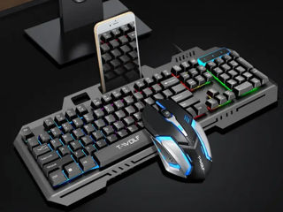 Клавиатуры и мыши T-wolf Thunderwolf TF600 Gaming с подсветкой - черный англиская версия foto 0