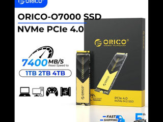 Внутренний твердотельный  накопитель Orico PCIe4 M.2 NVMe SSD PS5 Gaming 7000 MB/c foto 4