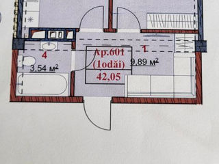 1-комнатная квартира, 42 м², Ботаника, Кишинёв