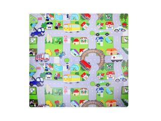 Covor puzzle din burete Trafic, 4 buc/set, dim placa 60*60 cm