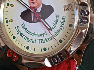 Ceas de mână pentru bărbați Turkmenistan, fabrica de ceasuri din Chistopol Vostok, 1996.