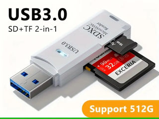 Кард-ридер USB 3.0 с двумя слотами для SD/SDHC/SDXC foto 4