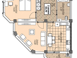 Apartament cu 2 camere (bloc nou) bd. decebal - direct de la dezvoltatori , fără intermedieri foto 4