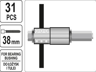 YT-25412	Набор съемников подшипника и втулки   "Yato" foto 4