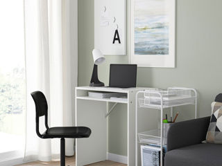 Set de mobilă pentru oficiu IKEA (Alb/Negru) la preț accesibil