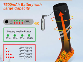 Ciorapi cu incalzire + 2 powerbank in set 7500mah foto 6