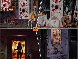 43 Decoratiuni de interior de Halloween Autocolante pentru ferestre foto 6