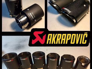 Насадки на глушитель Akrapovic, эксклюзивные насадки на глушитель M style Чёрные глянцевые / матовые