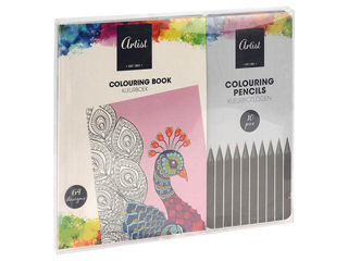 Set Carte De Colorat + 10 Creioane Colorate