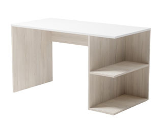 Masa de birou Smartex, Comp (100cm) White/Light Oak