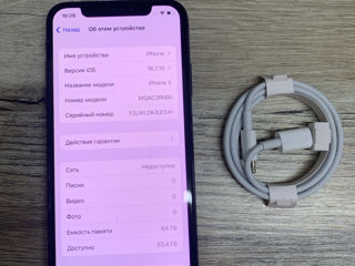 IPhone X 64 black 92% batery 2999 lei foto 2