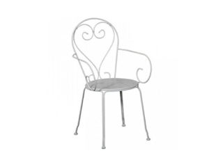 Scaun de metal MOKA (alb)
