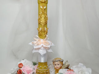 Свечи из вощины handmade свадебные, венчальные, для крещения. Luminari p/u nunti, botez. Candele. foto 4