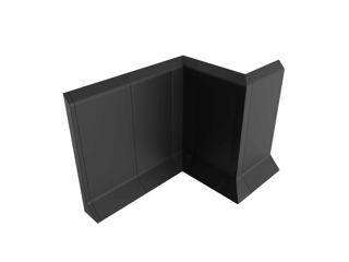 Fittings for overhead mounted aluminum plinth P60 Back End cap Left (F1.P60LB) Black foto 3