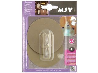 Крючки Самоклеющиеся Msv 2Шт Круг 8Cm, Св-Коричн, Пластик