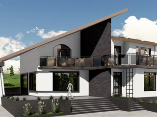 Proiect de casă individuală cu 2 niveluri , stil clasic , proiectare , renovare , arhitect