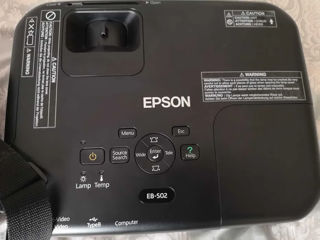 Epson EB-S02, telecomanda, geanta [stare foarte buna, lampa folosita 27 procente] foto 5
