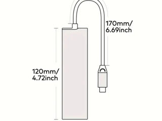 USB Type C Hub 3.2 (10Gbps) 5 in 1 foto 2