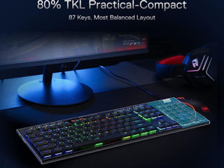 Redragon K621 Horus TKL Wireless RGB Mechanical Keyboard, 5.0 BT/2.4 Ghz/Wired Three Modes foto 8