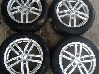 Jante 16 Ats 6,5x16 5x112. 4 buc. Et46 Polar-silver + Anvelope Nokian Wr D4 205/55/16 foto 1