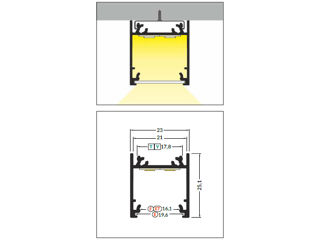 PROFIL LED REPREZENTATIV ALUMINIU 23*25*2000MM LINEA20 este noua linie de LED-uri din aluminiu extre foto 11