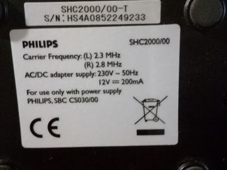 Наушники беспроводные полноразмерные Philips SHC 2000 foto 3