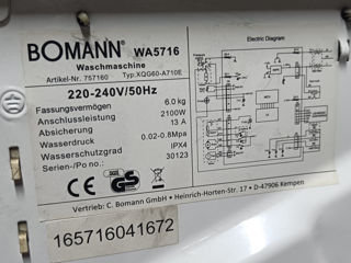 BOMANN 6 kg. Original Germania !! foto 7