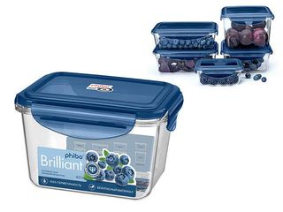 Container Hermetic Phibo Brilliant 0.7L,14X11X9Cm, Albastru