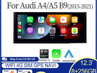 Audi A4 B9 8W Android 12.3 Touchscreen 128GB 8GB RAM foto 3