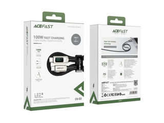 ACEFAST C6-03 cablu de date de încărcare împletit cu afișaj digital din aliaj de zinc de 100 W USB-C foto 4