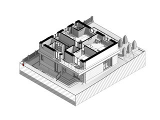 Casă de locuit individuală cu 2 niveluri P+M / construcții/renovări/3D/165.7m2/ stil modern foto 8