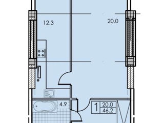 Apartament cu 1 cameră,  Râșcani,  Chișinău,  Chișinău mun. foto 2