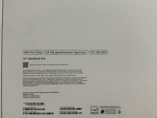 MacBook Pro 14, M4 Pro chip, 24/512GB Sigilat! Last Model! foto 3