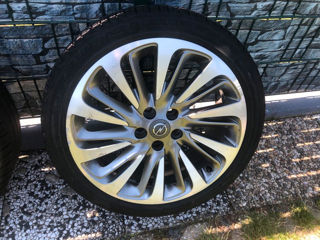 Jante originale Opel 5/110/R18 ET37 cu Anvelope de vara Continental 225/40/R18 starea perfecta. foto 2