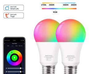 Светодиодная лампа E27 RGB Smart Light с Wi-Fi foto 2