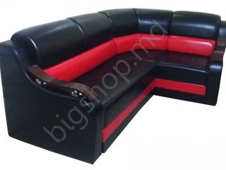 Canapea de colt V-Toms G1 (0.93x1.7 m) Black/Red. Livrare rapida foto 1