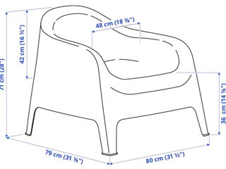 Scaun stilat nou IKEA foto 2