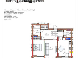 2-х комнатная квартира, 76 м², Телецентр, Кишинёв